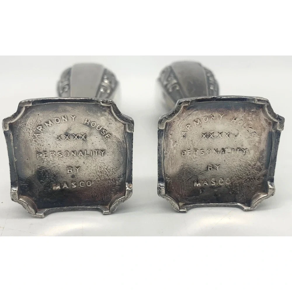 Harmony House Salt and Pepper Shakers Silver Plated Personality by Masco Vintage